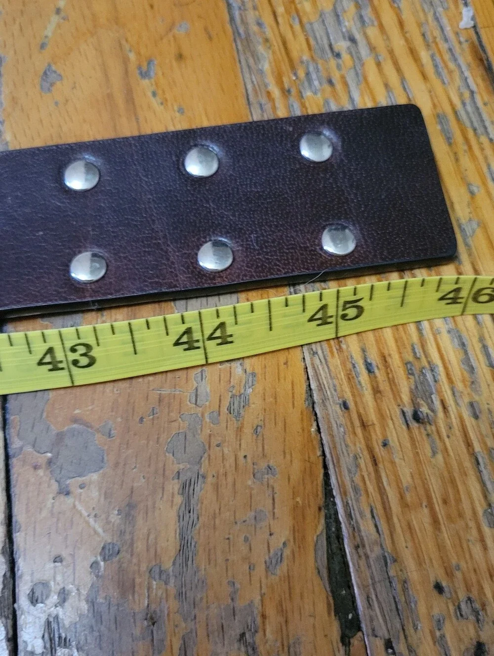Western Studded Brown Leather Belt with Crystal Accents EUC L Cowboy Rodeo